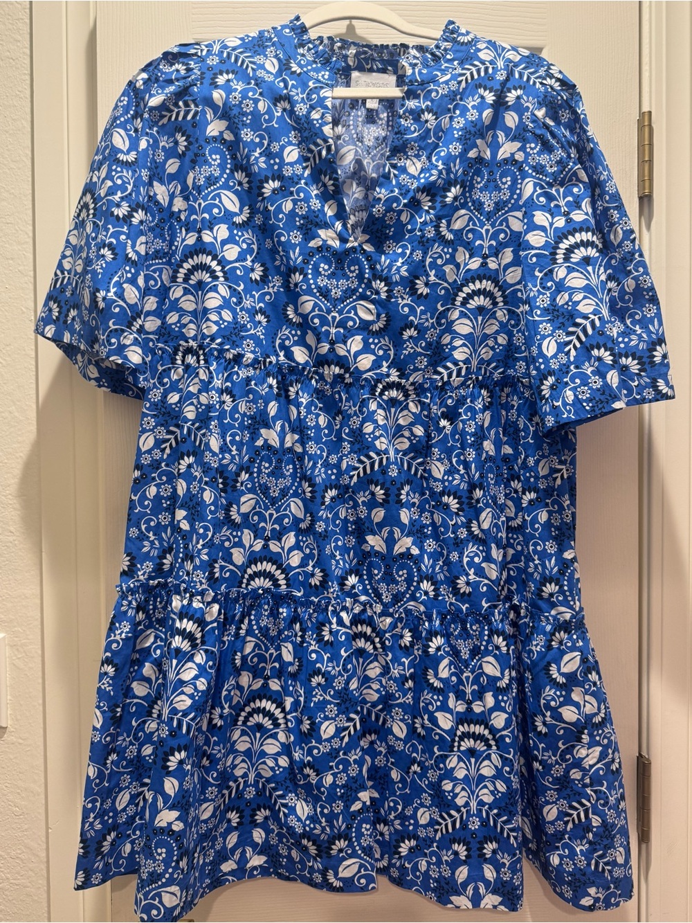 Sugarlips Blue and White Floral Mini Dress no